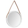 Wall mirror with white strap Ø45 cm by vidaXL, Mirrors - Ref: Foro24-351536, Price: 37,73 €, Discount: %