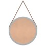 Espejo de pared con correa plateado Ø35 cm de vidaXL, Espejos - Ref: Foro24-351534, Precio: 28,80 €, Descuento: %