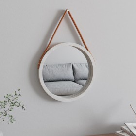 Wall mirror with white strap Ø35 cm by vidaXL, Mirrors - Ref: Foro24-351532, Price: 33,99 €, Discount: %