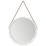 Wall mirror with white strap Ø35 cm by vidaXL, Mirrors - Ref: Foro24-351532, Price: 33,29 €, Discount: %