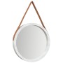 Wall mirror with white strap Ø35 cm by vidaXL, Mirrors - Ref: Foro24-351532, Price: 33,29 €, Discount: %