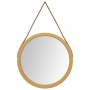 Wall mirror with gold strap Ø35 cm by vidaXL, Mirrors - Ref: Foro24-351533, Price: 28,80 €, Discount: %