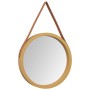 Wall mirror with gold strap Ø35 cm by vidaXL, Mirrors - Ref: Foro24-351533, Price: 28,80 €, Discount: %