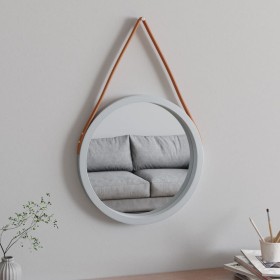 Espejo de pared con correa plateado Ø45 cm de vidaXL, Espejos - Ref: Foro24-351538, Precio: 33,99 €, Descuento: %