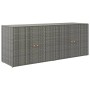 Gray PE rattan garden storage cabinet 198x55.5x80 cm by vidaXL, Lockers and storage cabinets - Ref: Foro24-319871, Price: 243...