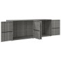 Gartenschrank aus grauem PE-Rattan, 198 x 55,5 x 80 cm von vidaXL, Schließfächer und Lagerschränke - Ref: Foro24-319871, Prei...