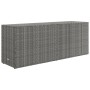 Gray PE rattan garden storage cabinet 198x55.5x80 cm by vidaXL, Lockers and storage cabinets - Ref: Foro24-319871, Price: 243...