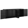 PE black rattan garden storage cabinet 198x55.5x80 cm by vidaXL, Lockers and storage cabinets - Ref: Foro24-319870, Price: 22...