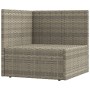 Garten-Ecksofa mit grauen synthetischen Rattankissen von vidaXL, Modulare Sofas für den Außenbereich - Ref: Foro24-319600, Pr...