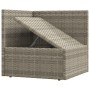 Garten-Ecksofa mit grauen synthetischen Rattankissen von vidaXL, Modulare Sofas für den Außenbereich - Ref: Foro24-319600, Pr...