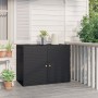 Schwarzer Gartenschrank aus PE-Rattan, 100 x 55,5 x 80 cm von vidaXL, Schließfächer und Lagerschränke - Ref: Foro24-319868, P...