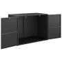 Schwarzer Gartenschrank aus PE-Rattan, 100 x 55,5 x 80 cm von vidaXL, Schließfächer und Lagerschränke - Ref: Foro24-319868, P...