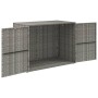 Gartenschrank aus grauem PE-Rattan, 100 x 55,5 x 80 cm von vidaXL, Schließfächer und Lagerschränke - Ref: Foro24-319869, Prei...