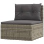 Central garden sofa with gray synthetic rattan cushions by vidaXL, Modular outdoor sofas - Ref: Foro24-319601, Price: 118,99 ...