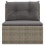 Central garden sofa with gray synthetic rattan cushions by vidaXL, Modular outdoor sofas - Ref: Foro24-319601, Price: 118,99 ...