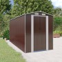 Dark brown galvanized steel garden shed 192x440x223 cm by vidaXL, Sheds - Ref: Foro24-3147463, Price: 704,38 €, Discount: %