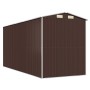 Cobertizo jardín acero galvanizado marrón oscuro 192x440x223 cm de vidaXL, Cobertizos - Ref: Foro24-3147463, Precio: 734,95 €...