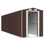 Dark brown galvanized steel garden shed 192x772x223 cm by vidaXL, Sheds - Ref: Foro24-3147467, Price: 1,00 €, Discount: %