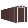 Garden shed dark brown galvanized steel 192x855x223 cm by vidaXL, Sheds - Ref: Foro24-3147468, Price: 1,00 €, Discount: %