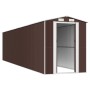 Garden shed dark brown galvanized steel 192x855x223 cm by vidaXL, Sheds - Ref: Foro24-3147468, Price: 1,00 €, Discount: %