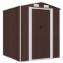 Cobertizo jardín acero galvanizado marrón oscuro 192x191x223 cm de vidaXL, Cobertizos - Ref: Foro24-3147460, Precio: 372,56 €...