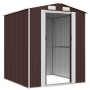 Cobertizo jardín acero galvanizado marrón oscuro 192x191x223 cm de vidaXL, Cobertizos - Ref: Foro24-3147460, Precio: 372,56 €...