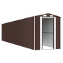 Dark brown galvanized steel garden shed 192x1021x223cm by vidaXL, Sheds - Ref: Foro24-3147470, Price: 1,00 €, Discount: %