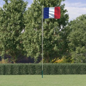 Mástil y bandera de Francia aluminio 6,23 m de vidaXL, Banderas y mangas de viento - Ref: Foro24-3147093, Precio: 71,06 €, De...