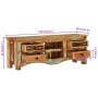 Recycled solid wood TV cabinet 110x30x40 cm by vidaXL, TV Furniture - Ref: Foro24-353910, Price: 243,97 €, Discount: %