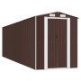 Dark brown galvanized steel garden shed 192x689x223 cm by vidaXL, Sheds - Ref: Foro24-3147466, Price: 1,00 €, Discount: %