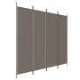 Divider screen with 4 anthracite gray fabric panels 698x180 cm by vidaXL, Room dividers - Ref: Foro24-350284, Price: 53,99 €,...