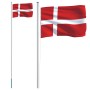 Dänemark-Aluminiumflagge und Mast 6,23 m von vidaXL, Fahnen und Windsäcke - Ref: Foro24-3147089, Preis: 69,62 €, Rabatt: %