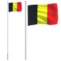 Aluminum Belgium flag and mast 6.23 m by vidaXL, Flags and windsocks - Ref: Foro24-3147087, Price: 69,62 €, Discount: %