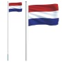 Niederlande Aluminiummast und -flagge 6,23 m von vidaXL, Fahnen und Windsäcke - Ref: Foro24-3147086, Preis: 69,62 €, Rabatt: %