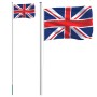 Aluminum flag and mast of the United Kingdom 6.23 m by vidaXL, Flags and windsocks - Ref: Foro24-3147110, Price: 69,07 €, Dis...