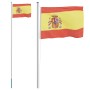 Aluminum flagpole and flag of Spain 6.23 m by vidaXL, Flags and windsocks - Ref: Foro24-3147108, Price: 72,55 €, Discount: %