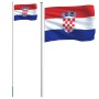 Kroatien-Flagge und Mast aus Aluminium, 6,23 m von vidaXL, Fahnen und Windsäcke - Ref: Foro24-3147098, Preis: 71,06 €, Rabatt: %