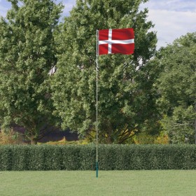 Denmark aluminum flag and pole 5.55 m by vidaXL, Flags and windsocks - Ref: Foro24-3147119, Price: 58,81 €, Discount: %