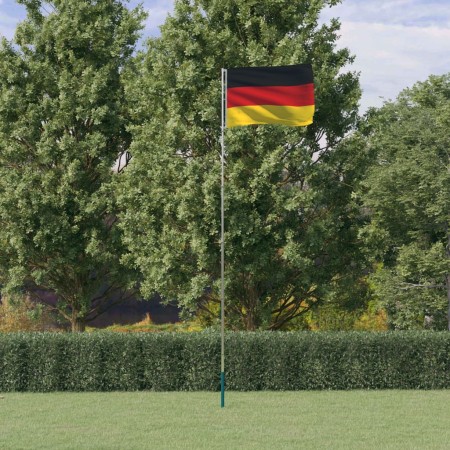 Mástil y bandera de Alemania aluminio 5,55 m de vidaXL, Banderas y mangas de viento - Ref: Foro24-3147120, Precio: 58,81 €, D...