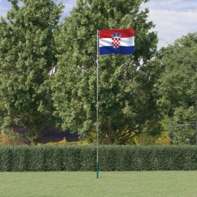 Mástil y bandera de Croacia aluminio 5,55 m de vidaXL, Banderas y mangas de viento - Ref: Foro24-3147128, Precio: 59,98 €, De...