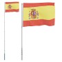 Aluminum mast and flag of Spain 5.55 m by vidaXL, Flags and windsocks - Ref: Foro24-3147138, Price: 61,24 €, Discount: %