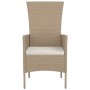 Garden chairs with cushions 2 units beige synthetic rattan by vidaXL, Garden chairs - Ref: Foro24-319532, Price: 150,65 €, Di...