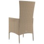 Garden chairs with cushions 2 units beige synthetic rattan by vidaXL, Garden chairs - Ref: Foro24-319532, Price: 150,65 €, Di...