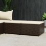 Gartenfußstütze mit Kissen 2 Stk. synthetisches Rattan braun von vidaXL, Hocker für den Außenbereich - Ref: Foro24-319757, Pr...