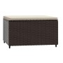 Garden footrest with cushions 2 pcs synthetic brown rattan by vidaXL, Outdoor ottomans - Ref: Foro24-319757, Price: 64,54 €, ...