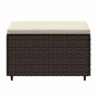 Garden footrest with cushions 2 pcs synthetic brown rattan by vidaXL, Outdoor ottomans - Ref: Foro24-319757, Price: 64,54 €, ...