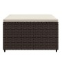 Garden footrest with cushions 2 pcs synthetic brown rattan by vidaXL, Outdoor ottomans - Ref: Foro24-319757, Price: 64,54 €, ...