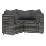 4-piece garden furniture set with gray synthetic rattan cushions by vidaXL, Garden sets - Ref: Foro24-319776, Price: 274,69 €...