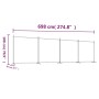 Biombo divisor de 4 paneles de tela marrón 698x180 cm de vidaXL, Divisores de ambientes - Ref: Foro24-350283, Precio: 74,45 €...