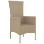 Garden chairs with cushions 4 units beige synthetic rattan by vidaXL, Garden chairs - Ref: Foro24-319533, Price: 290,38 €, Di...